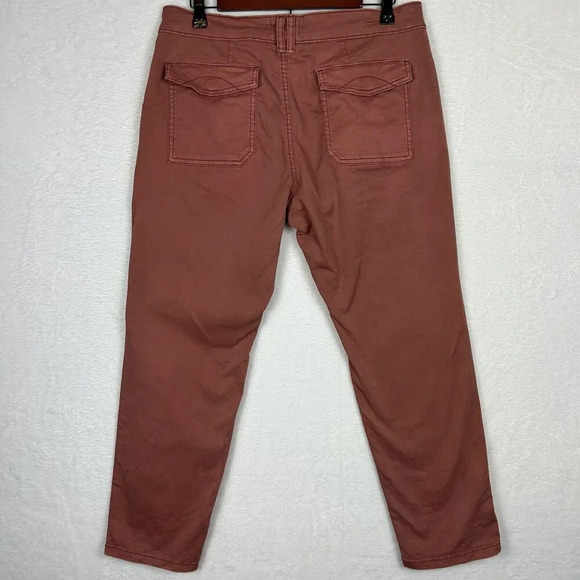 Anthropologie‎ Pilcro Jefferson Utility Pants Stretch Rose Orange 30 Petite - Picture 5 of 12